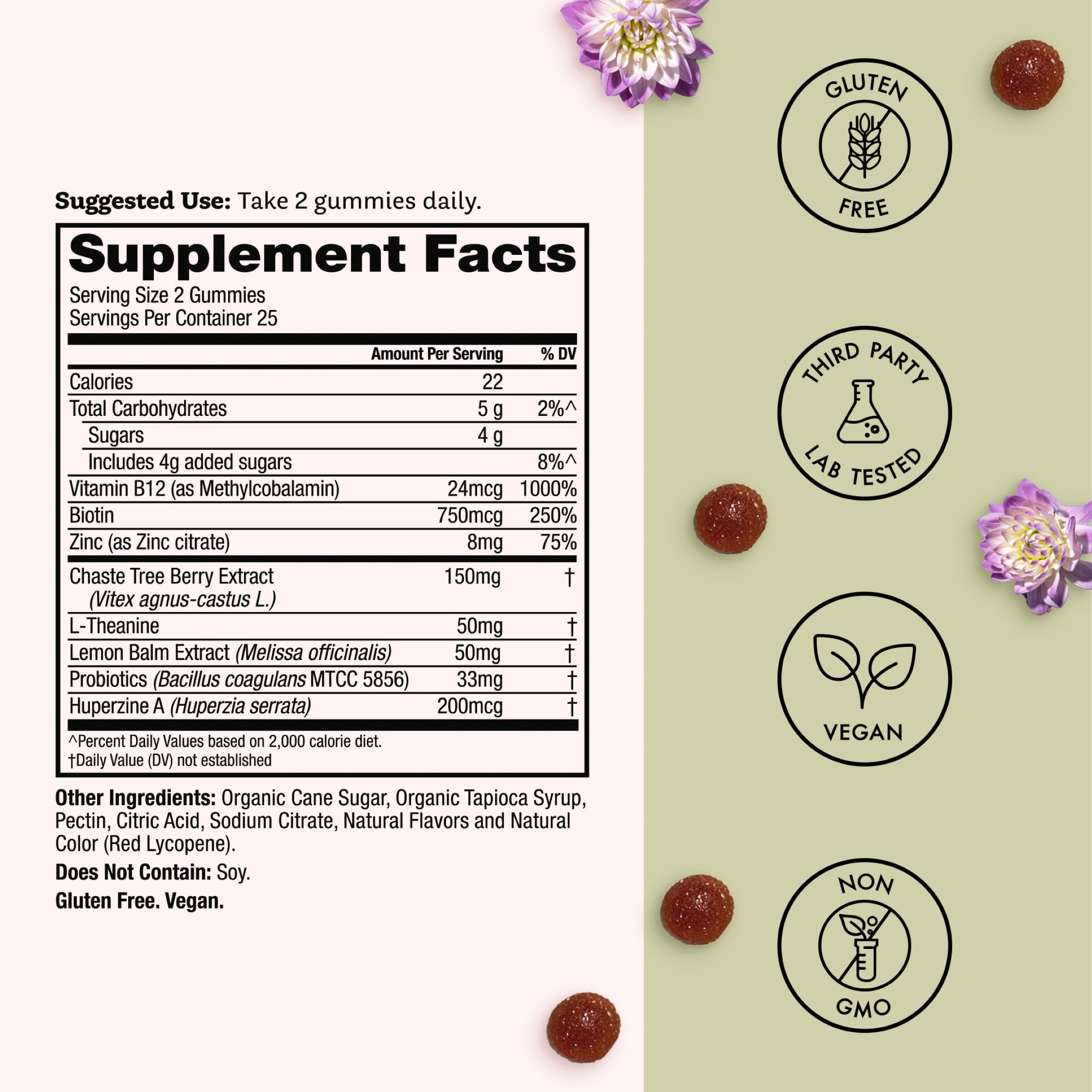 Winged Wellness Multivitamin Gummies for Teen Girls - Teen Vitamins for Mood & Hormonal Health - Vegan Gummy Supplement with Chaste Tree, Lemon Balm, L-Theanine, Probiotics & Biotin - 50 Gummies Winged Wellness buy australia supplements