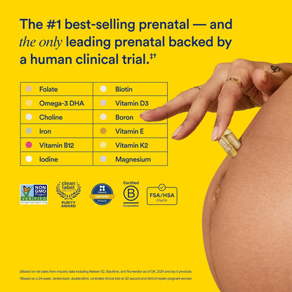Ritual Prenatal Multivitamin and Probiotics for Women - Key Vitamins to Support Mom and Baby - Natalbiotic for Microbiome, Digestive, Vaginal Health - Folate, Choline - Vegan - 30 Servings