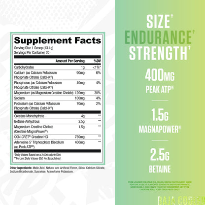 RYSE Loaded Creatine for Men & Women - Electric Lemonade - Muscle Building Formula with 3 Forms of Electrolytes, Betaine Anhydrous and Peak ATP - Strength, Power & Endurance Support - 30 Servings