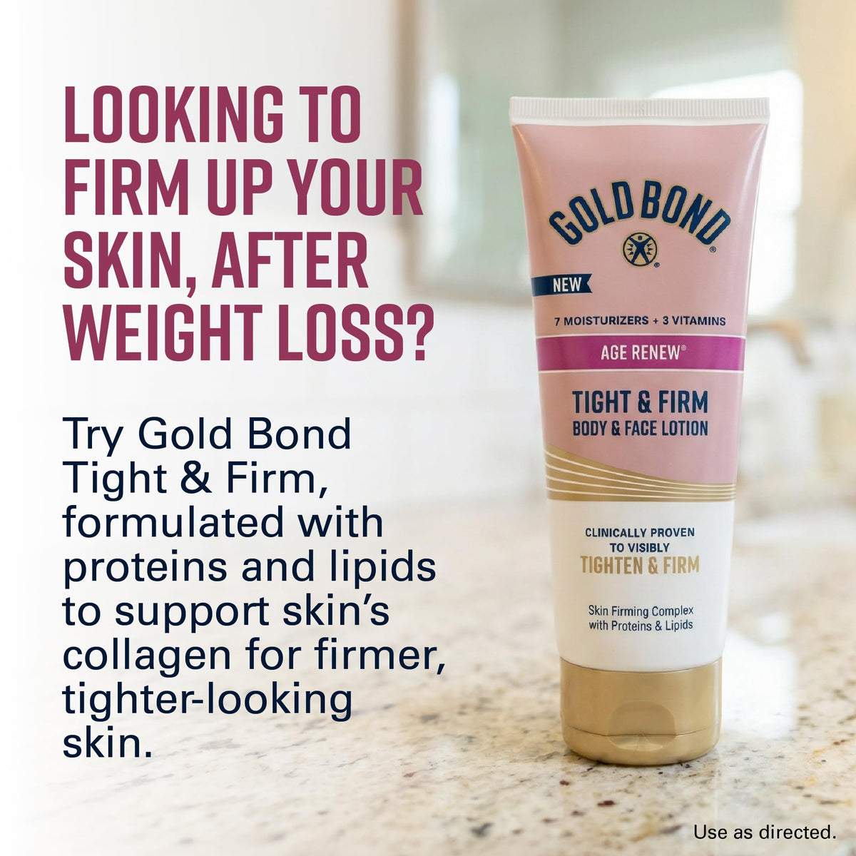 Gold Bond Age Renew Tight & Firm Body & Face Lotion, Aging, Dry Skin Lotion Gold Bond