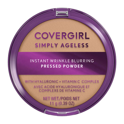 Covergirl Simply Ageless Instant Wrinkle Blurring Pressed Powder, Buff Beige, 0.39 Oz. COVERGIRL