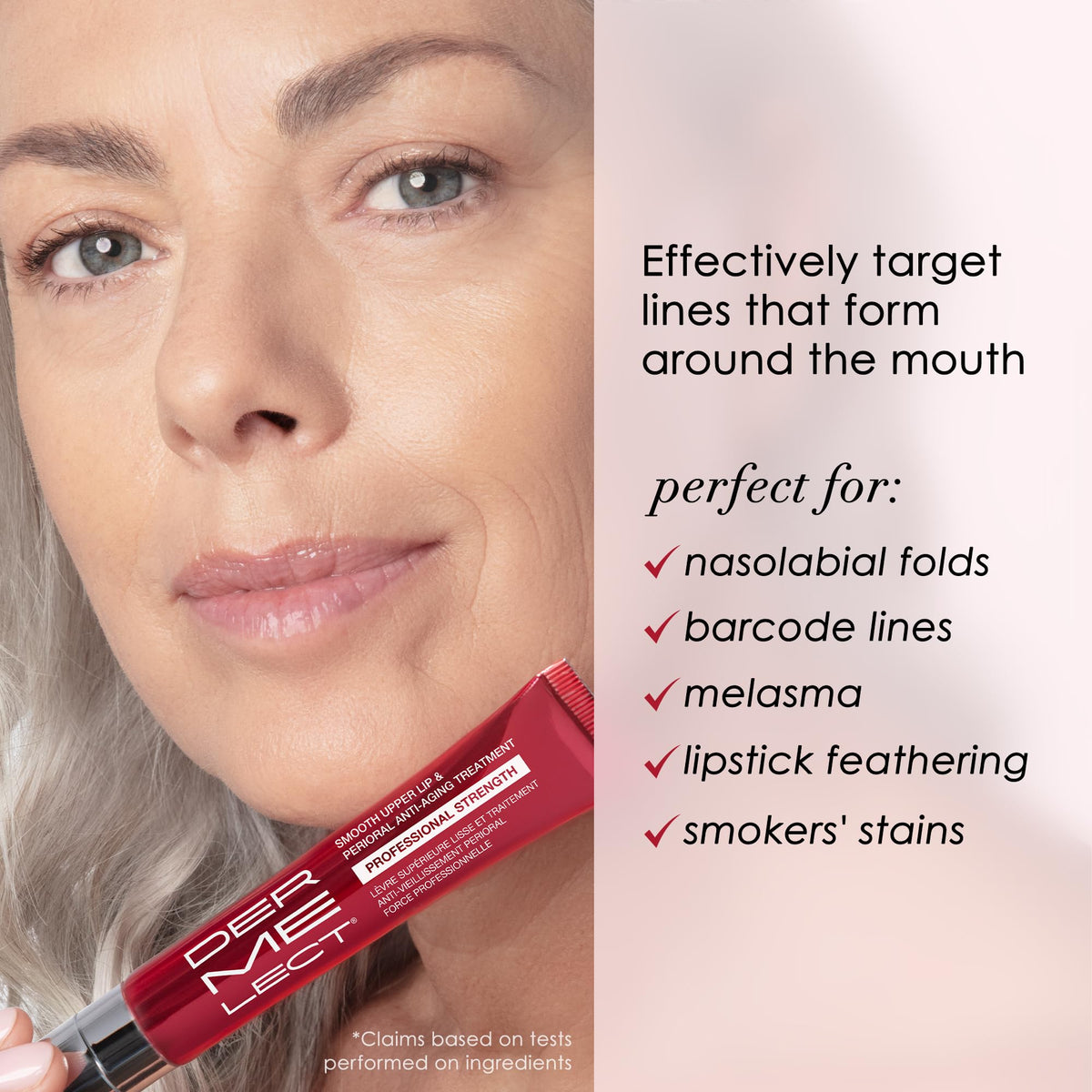 Dermelect Smooth Upper Lip & Perioral Anti-Aging Treatment - Professional Strength 15ml Dermelect
