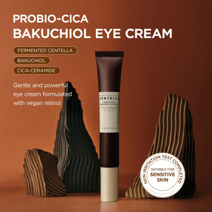 SKIN1004 Centella Probio-Cica Bakuchiol Eye Cream, Korean Eye Cream for Fine Lines with Centella, Hydrating Eye Treatment for Under Eye Area SKIN1004