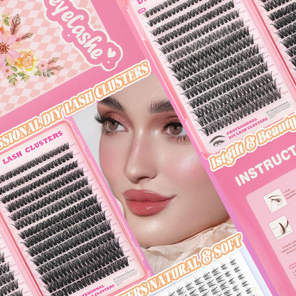 Lash Clusters Kit D Curl Natural Wispy Eyelashes Clusters Lashes Extensions ISTGIFT
