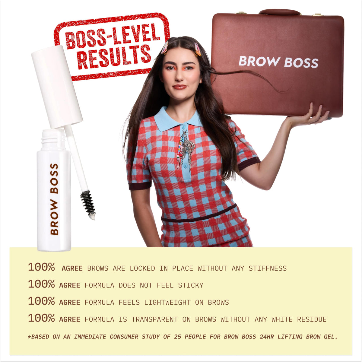 ColourPop Brow Boss Clear Brow Gel - 24HR Lifting Waterproof Eyebrow Gel - Flake-Proof & Zero Residue - Sculpted Hold & Lamination Effect - Infused with Panthenol & Rosemary Extract (0.23 Fl oz) ColourPop