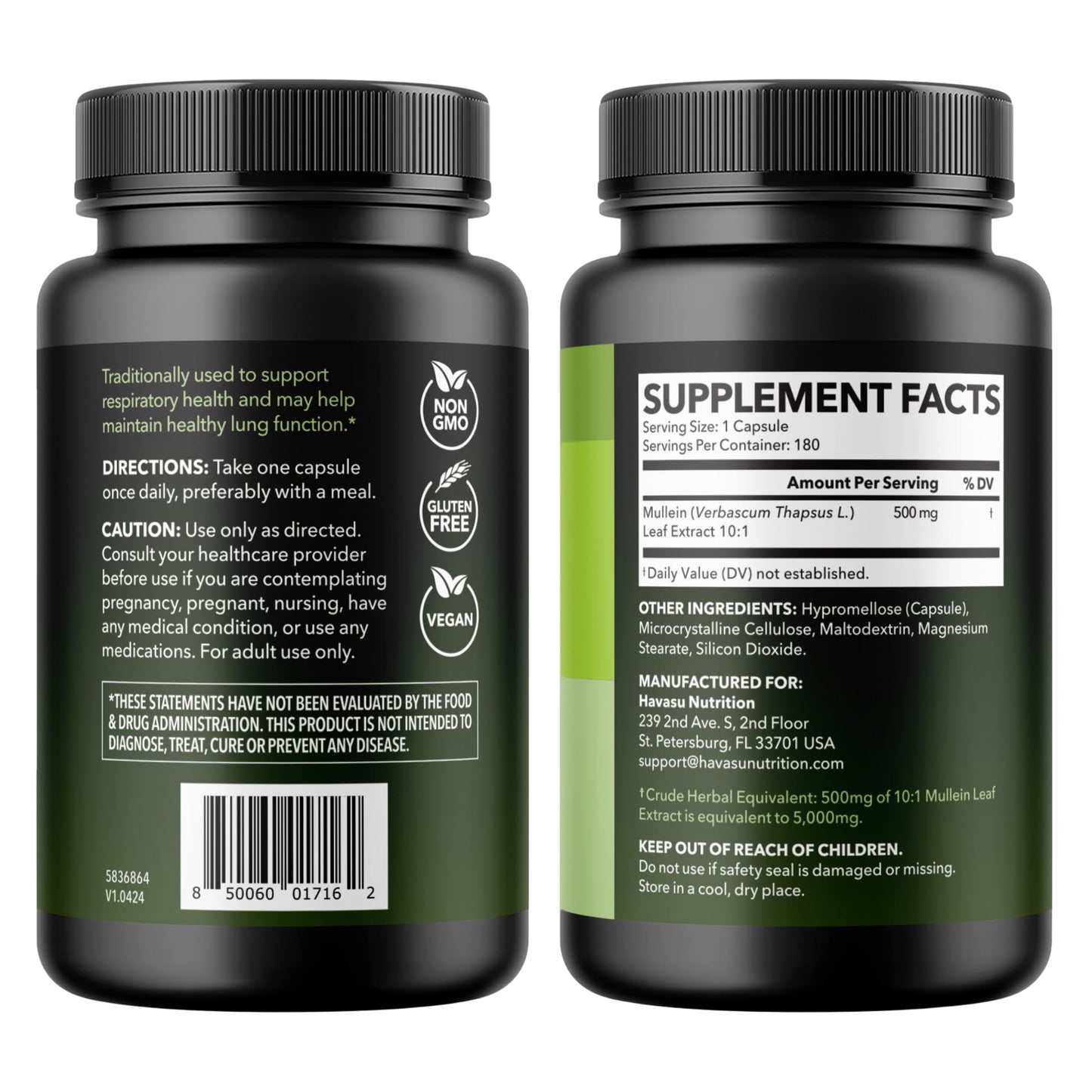 500mg Mullein Extract for Lung Support and Respiratory Health, 30 Count | Mullein Leaf Capsules for Respiratory Health, Vegan, Non-GMO Herbal Supplement for Overall Daily Wellness, 1 Month Supply Gsupps Australia