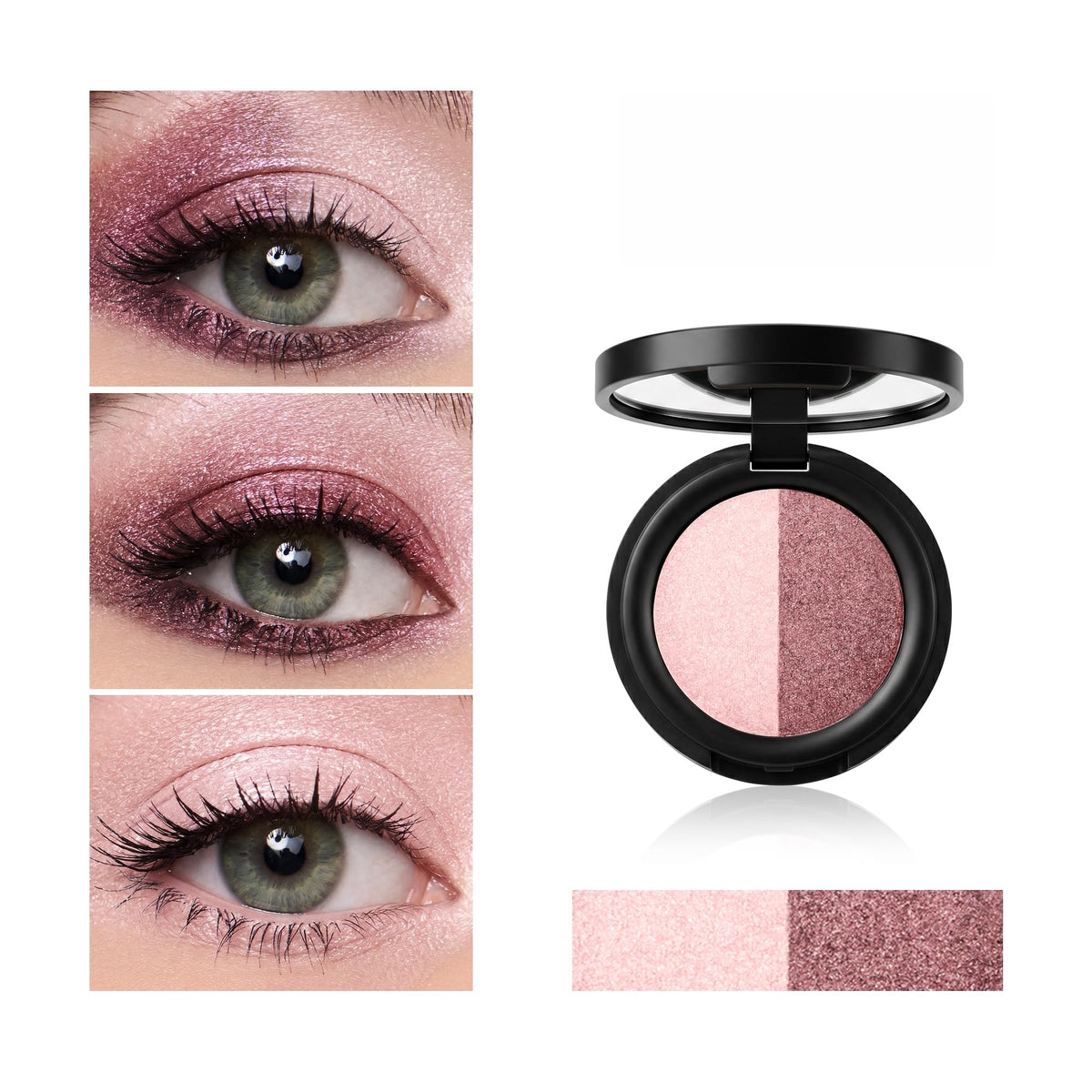 SAUBZEAN Eyeshadow Makeup, Long Lasting Waterproof Shimmer, Rose Gold SAUBZEAN