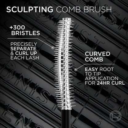 L'Oreal Paris Extensionist Mascara, Lengthening, Volumizing, and Curling Formula For a Lash Extension Eye Makeup Look, Washable Blackest Black L'Oreal Paris
