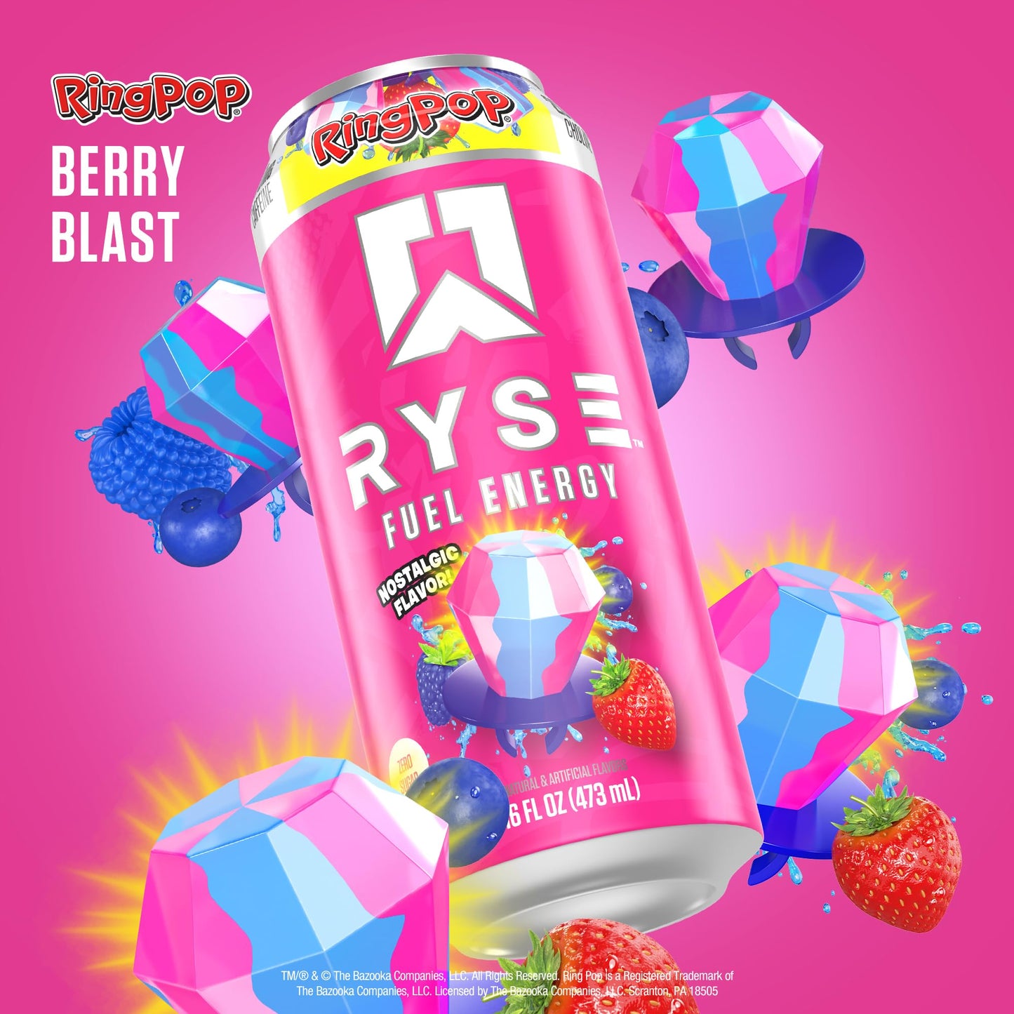 RYSE Fuel Energy Drink - Variety Pack - Sugar Free, Gluten Free & Vegan - 200mg Natural Caffeine, Taurine & Choline for Focus & Energy - No Artificial Colors - 16 fl oz Cans (12-Pack)
