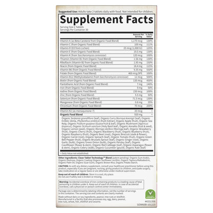 Garden of Life Organics Women's Multivitamin with Vitamin C, D3, Folate, B12, Biotin & Iron – Women's Multivitamin for Energy, Heart Health & Radiant Skin, USDA Organic, Non-GMO, Vegan, 120 Tablets Gsupps Australia