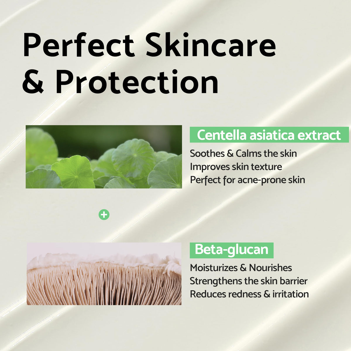 IUNIK Centella Calming Moisture Daily Sunscreen SPF 50+ PA++++ Matte & No White Cast Centella Asiatica Dry Oily Sensitive Vegan Korean Skincare IUNIK