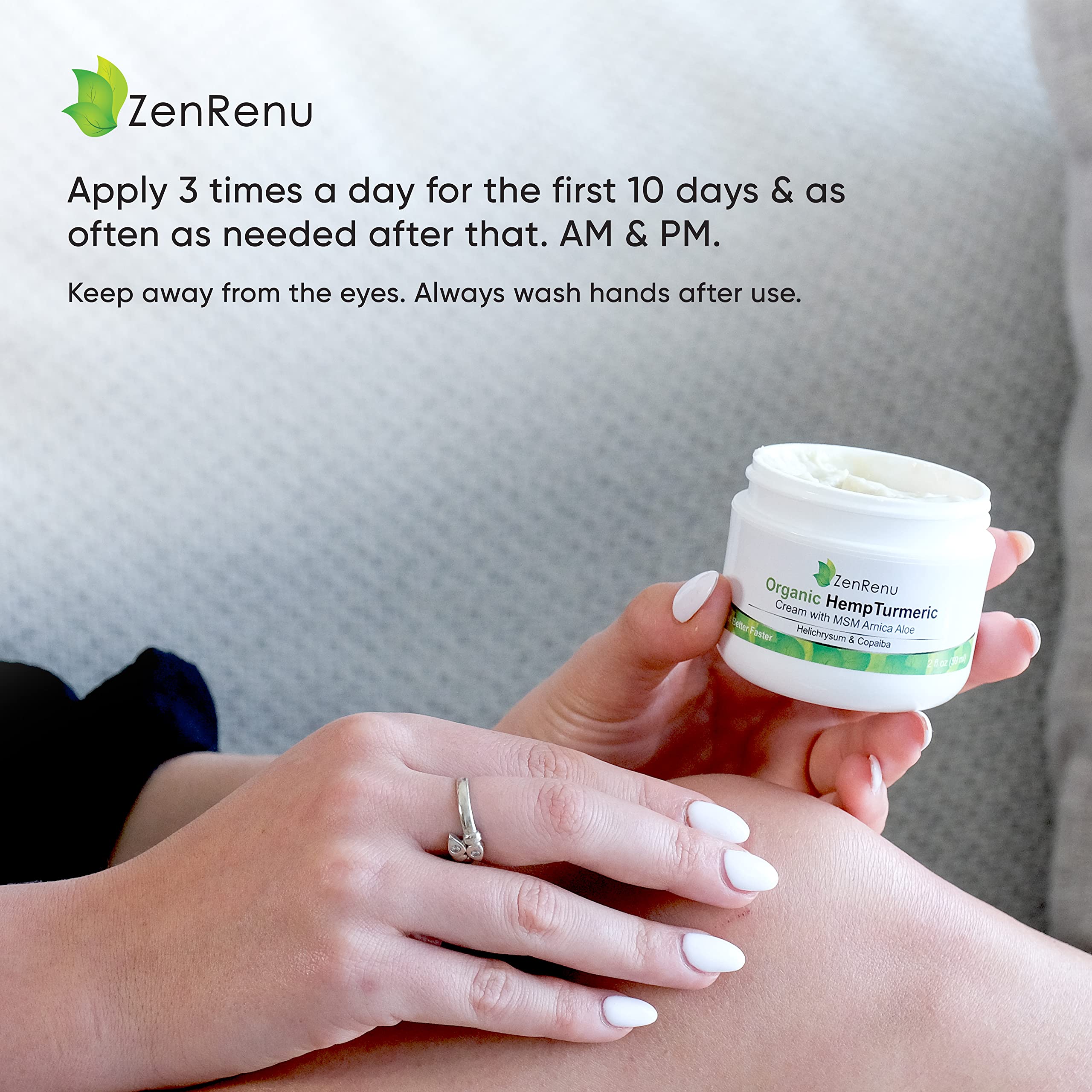 Zenrenu Hemp Joint & Muscle Relief Cream with Turmeric, Arnica, MSM, Hemp Oil & 7 Essential Oils - Non-Greasy & Soothing Formula for Back, Neck, Elbows, Knees, & Hip - ZenRenu, 2 oz Zenrenu buy australia supplements