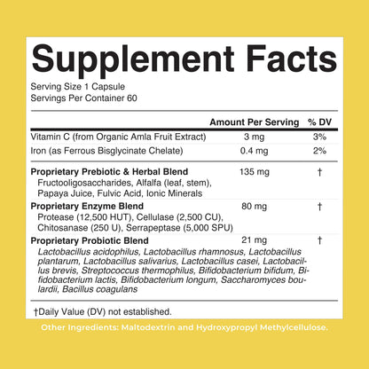 MaryRuth’s Gut Flora Health+ Enzymes | Prebiotic & Probiotic Digestive Enzymes for Healthy Gut Biome & Digestive Support | Gastrointestinal Health | CLP Certified MARYRUTH'S