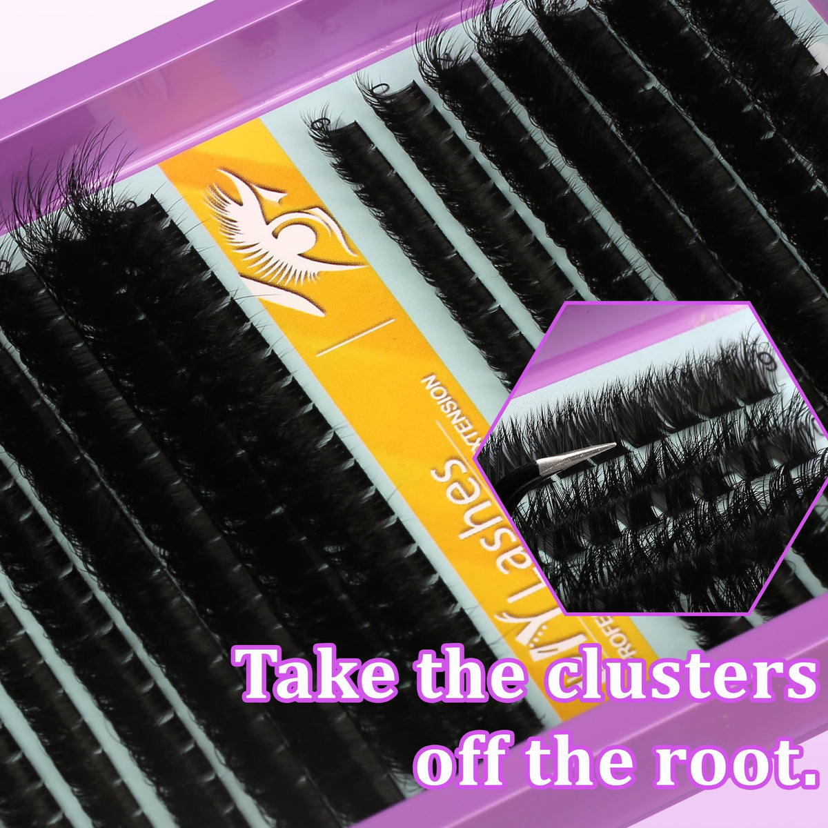 C Curl Lash Clusters Extensions 280 Pcs Individual Eye lash Clusters 100D Cluster Eyelash Lashes Wispy Clusters Lashes Makeup at Home - DIY Lash Extension Kit for Self Application (9-18MM) Mix Himirell