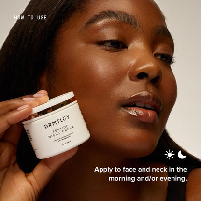 DRMTLGY Peptide Night Cream | Hydrating Firming Moisturizer DRMTLGY