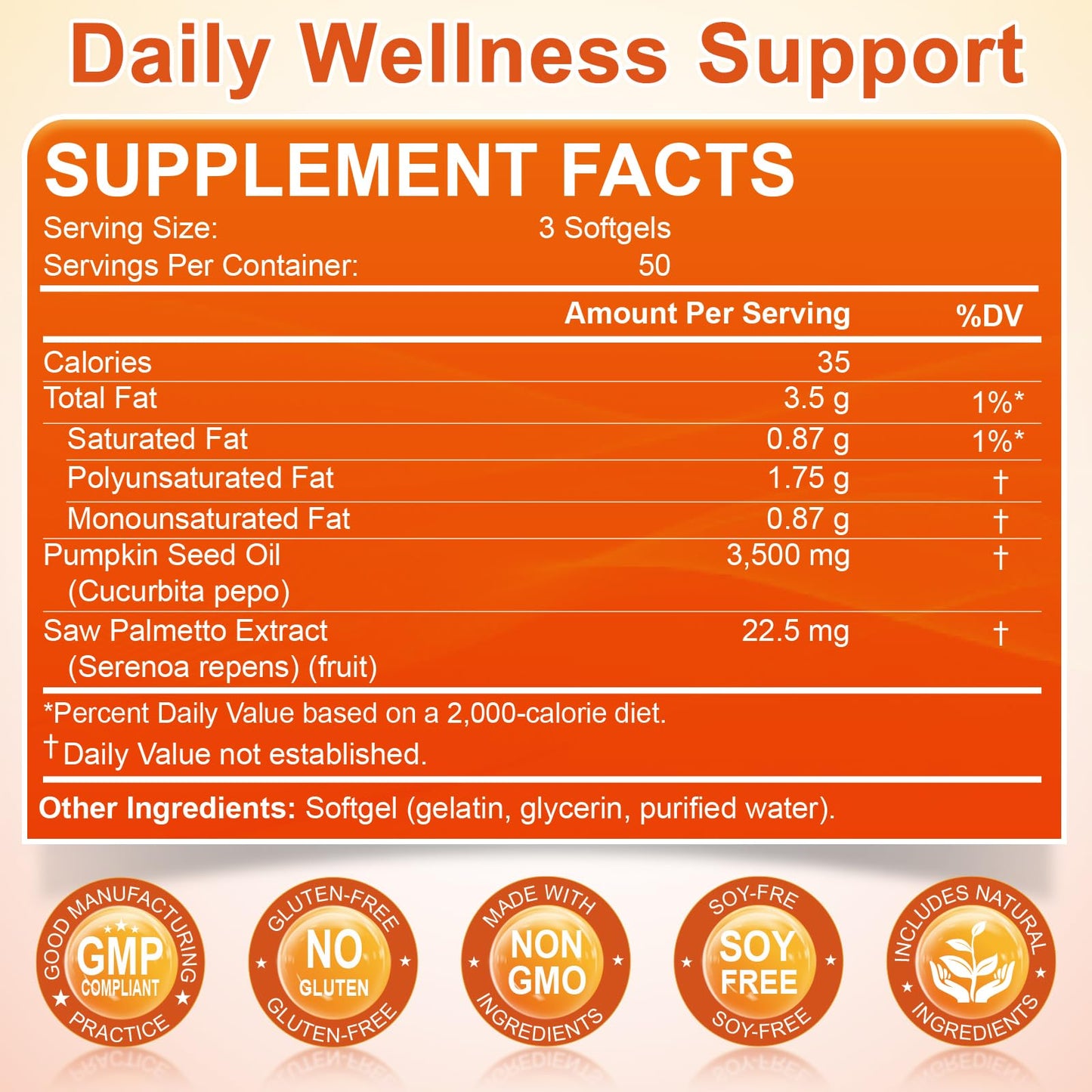Pumpkin Seed Oil with Saw Palmetto, 3500mg Max Strength per Serving, 150 Softgels, Cold-Pressed with Essential Fatty Acids & Phytosterols, Supports Immune Nature's live