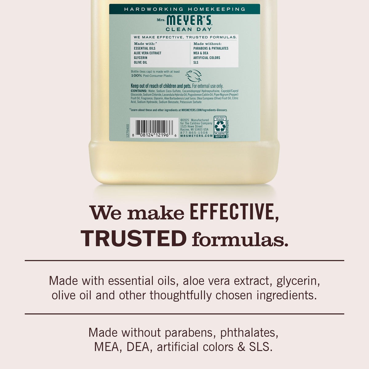 Mrs. MEYER'S CLEAN DAY Hand Soap Refill, Birchwood Scent, 33 Fl Oz Bottle Mrs. MEYER'S