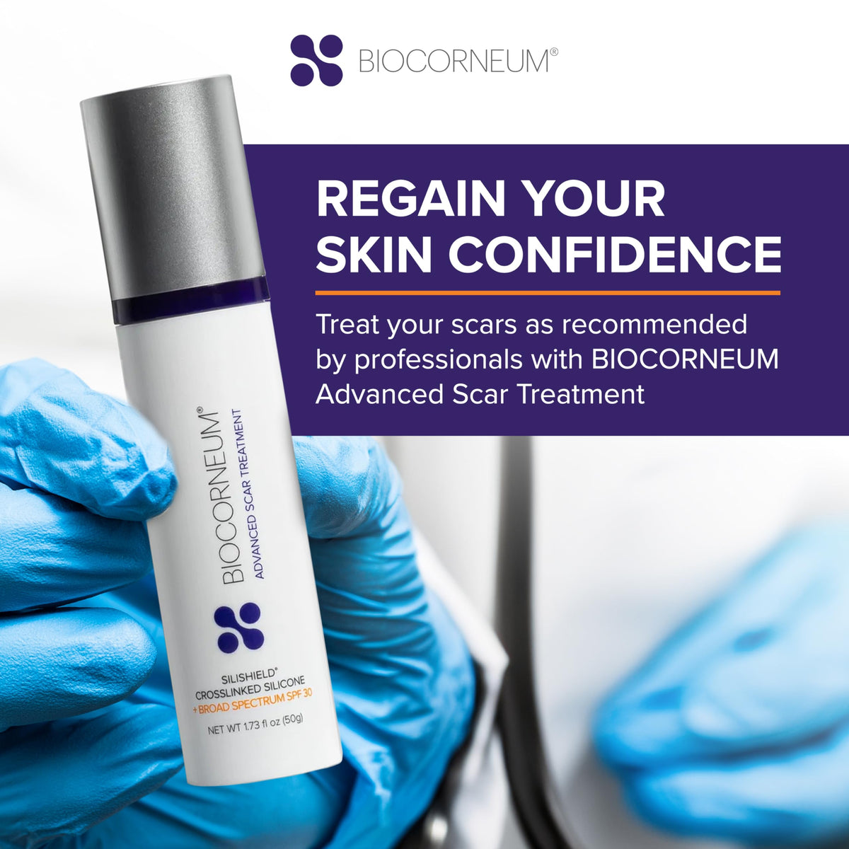 Biocorneum Silicone Scar Gel with SPF 30, Fast-Drying Scar Cream, 10g BIOCORNEUM