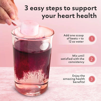 Natrava Beets+ Organic Beet Root Powder Blend Fortified with Vitamins & Prebiotics for Heart Healthy Energy & Nitric Oxide Production Natrava