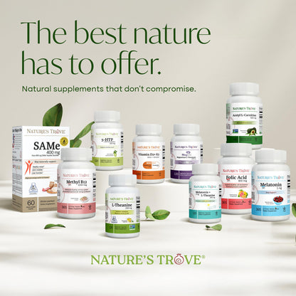 Nature's Trove L-Theanine 200mg Super Value Size - 365 Vegetarian Capsules Nature's Trove
