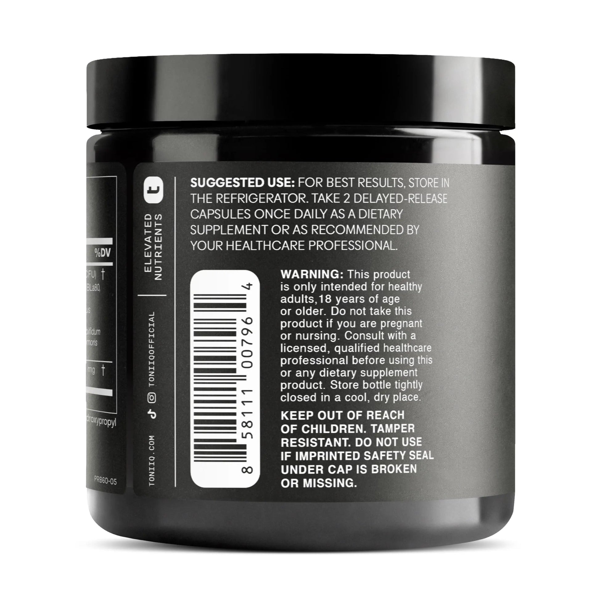 Toniiq 200 Billion CFU Probiotic Supplement 30 Verified Third-Party Tested Strains - Fully Shelf-Stable Probiotics Formula with Prebiotic Blend - Extended Release Capsules Toniiq buy australia supplements