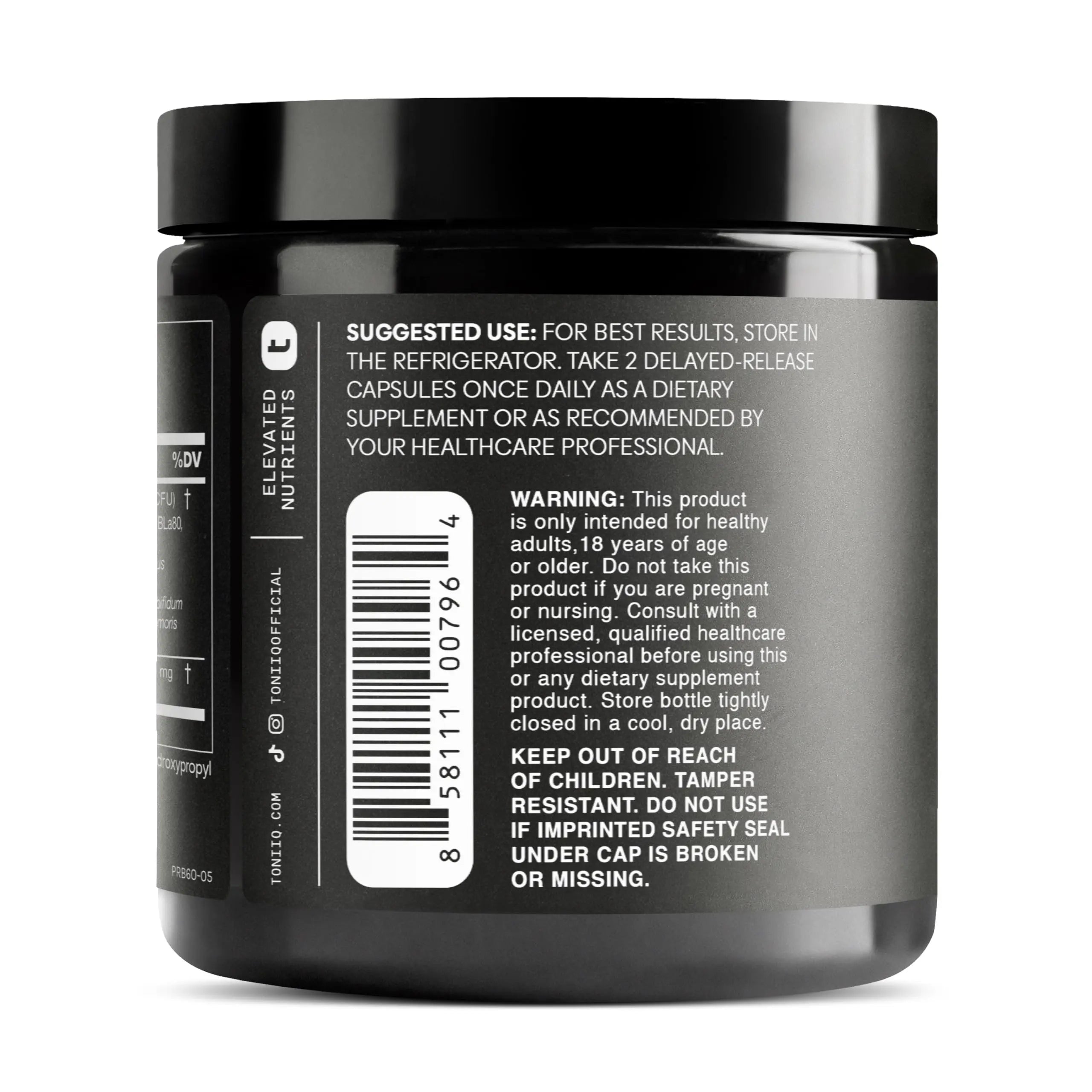 Toniiq 200 Billion CFU Probiotic Supplement 30 Verified Third-Party Tested Strains - Fully Shelf-Stable Probiotics Formula with Prebiotic Blend - Extended Release Capsules Toniiq buy australia supplements