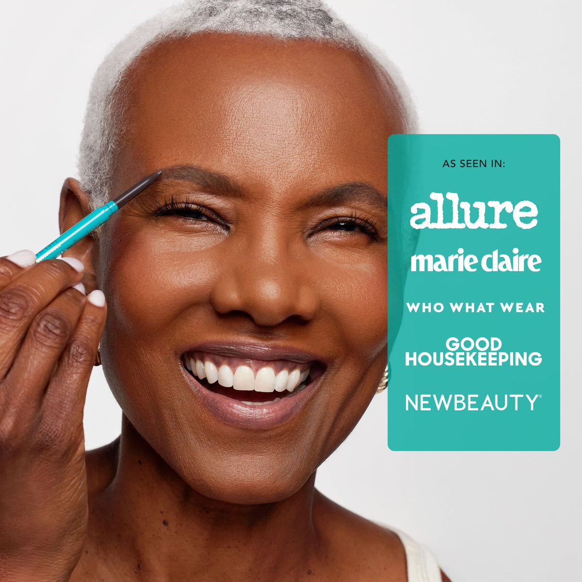Thrive Causemetics Infinity Waterproof Eyebrow Pencil, Medium Brown Shade Thrive Causemetics