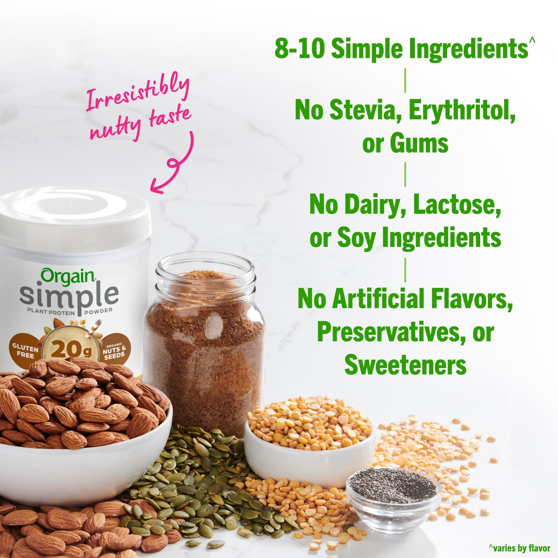 Orgain Organic Simple Vegan Protein Powder, Peanut Butter - 20g Plant Based Protein Orgain buy australia supplements