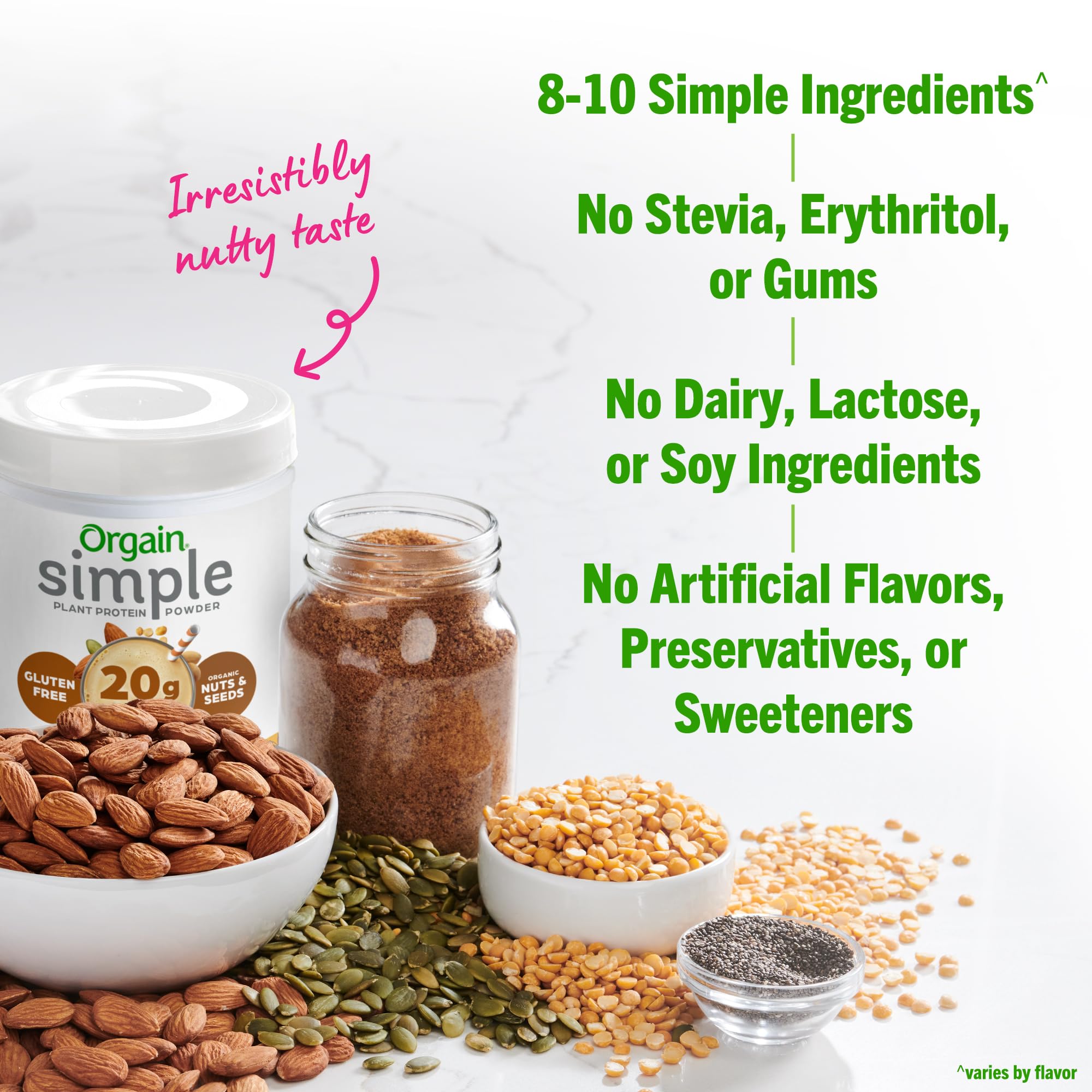 Orgain Organic Simple Vegan Protein Powder, Peanut Butter - 20g Plant Based Protein Orgain buy australia supplements