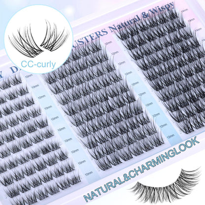 Lash Clusters Wispy Eyelash Clusters Natural CC-Curly Cluster Lashes zanlufly Wispy Individual Lashes 180Pcs Eyelash Extension 10 12 14MM DIY Lash Extension zanlufly