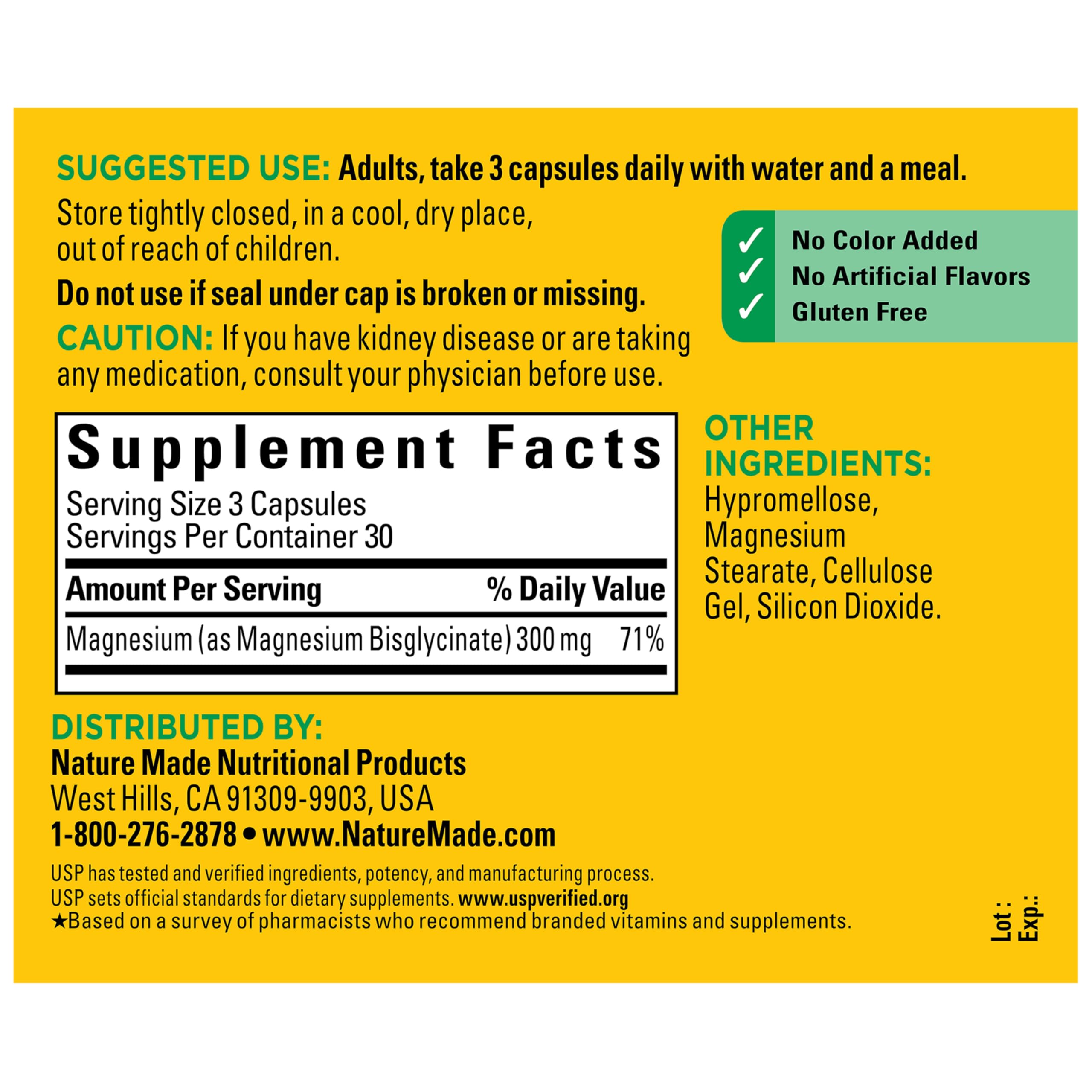 Nature Made High Absorption Magnesium Glycinate 300mg per 3 Capsules, Magnesium Supplement for Muscle, Heart, Nerve and Bone Support, 90 Magnesium Bisglycinate Capsules, 30 Day Supply Nature Made buy australia supplements