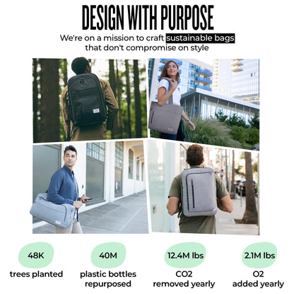 Solo New York Laptop Backpack for Women & Men -Carry On Bookbag for Travel & Work, Lightweight Bag, Side Mesh Pockets, Fits 15.6" Computer - Re:Define, Black Gsupps Australia