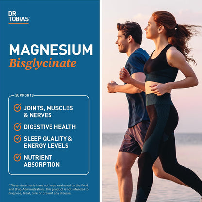 Dr. Tobias AKG Supplement & Magnesium Bisglycinate - Support Energy Levels, Muscle, Nerve & Bone Health with High-Absorption Magnesium and Bioavailable AKG, Vegan, Non-GMO