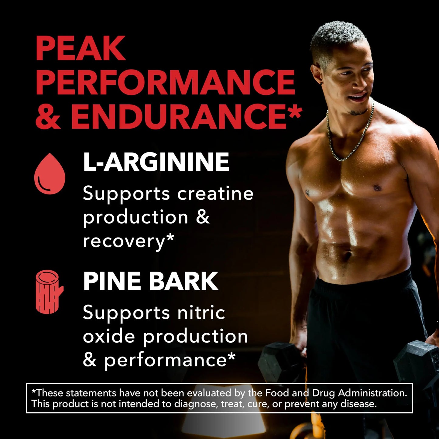 L-Arginine 1800mg and Pine Bark Extract 100mg - Nitric Oxide Supplement for Men - Performance Supplement for Men's Health - 90 Count - Endurance, Recovery Support HAVASU NUTRITION