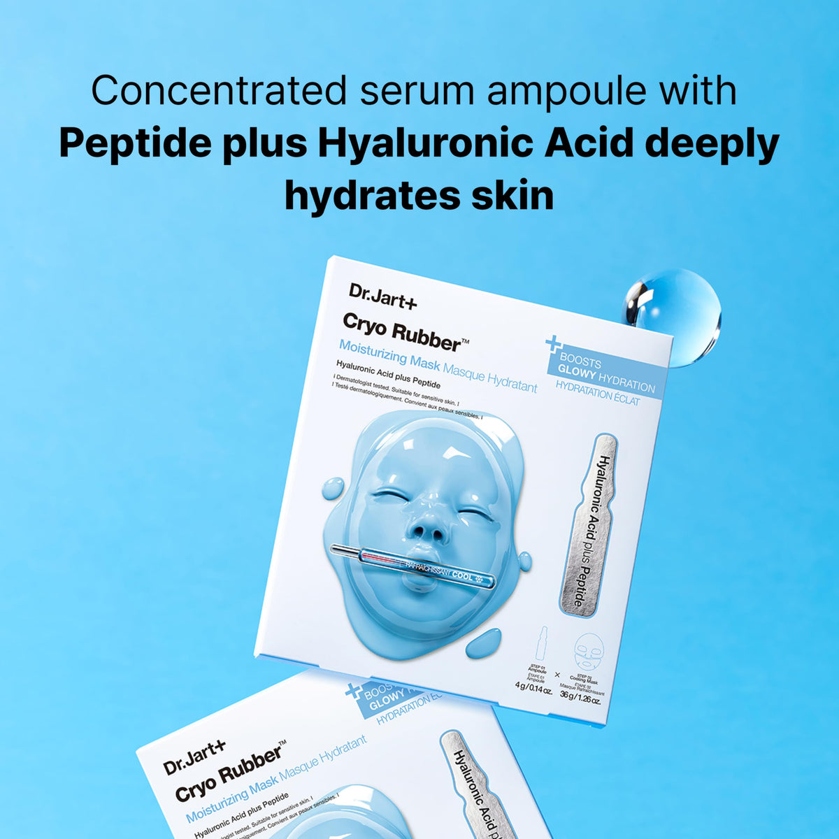 Dr.Jart+ Cryo Rubber Moisturizing and Cooling Korean Face Mask with Hyaluronic Acid and Peptides| Korean Skin Care Dr.Jart+