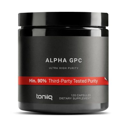 Toniiq Ultra High Purity Alpha GPC Capsules - 600mg Concentrated Formula - 90%+ Highly Purified and Bioavailable Nootropic - 120 Capsules Alpha GPC Supplement Toniiq buy supplements Au