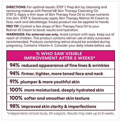 Palmer's Skin Therapy Face Cream, Retinol-10 Moisturizer (2.7 Oz) Palmer's