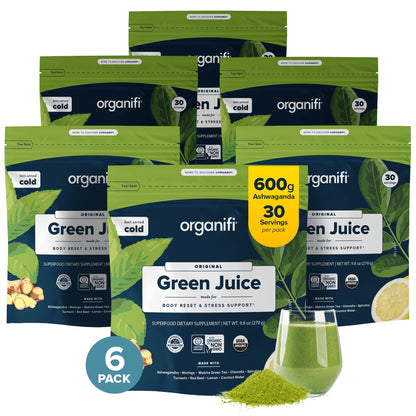 Organifi Green Juice - Powder Supplement with Organic Spirulina, Ashwagandha, and Chlorella - Helps Achieve Fitness Goals and Reduce Cortisol Levels, 30-Day Supply Gsupps Australia