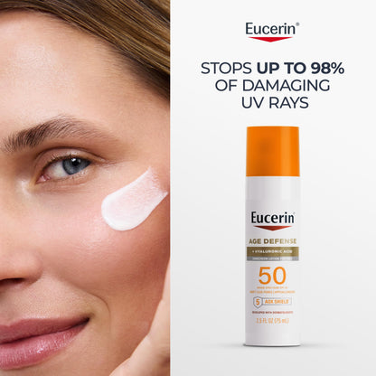 Eucerin Sun Age Defense Face Sunscreen Lotion SPF 50, 2.5 FL OZ Eucerin