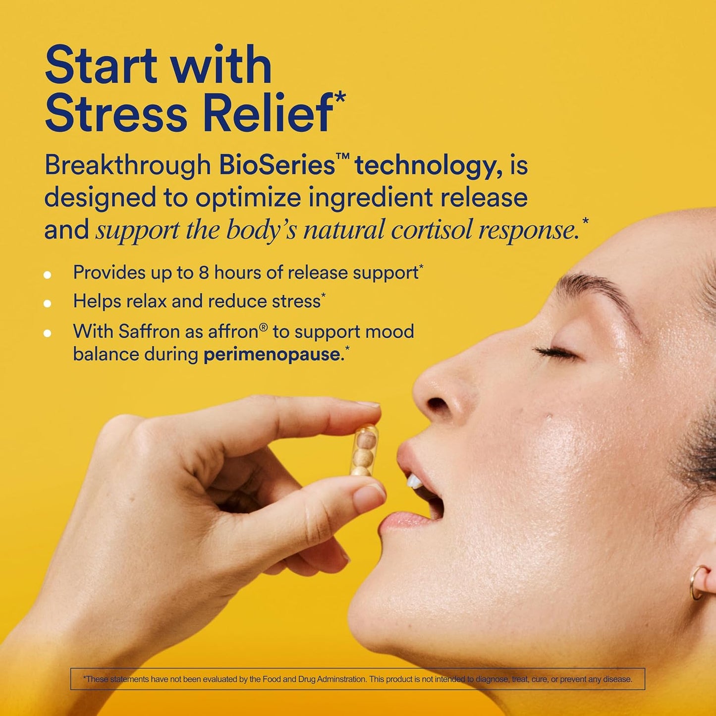 Ritual Stress Relief Supplement - Ashwagandha, L-Theanine, & Saffron - Helps Reduce Stress, Manage Cortisol, Promotes Calm, Relaxation* - All Day Support* - Vegan - Citrus - 30 Capsules - 30 Servings