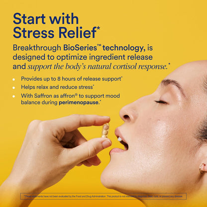 Ritual Stress Relief Supplement - Ashwagandha, L-Theanine, & Saffron - Helps Reduce Stress, Manage Cortisol, Promotes Calm, Relaxation* - All Day Support* - Vegan - Citrus - 30 Capsules - 30 Servings
