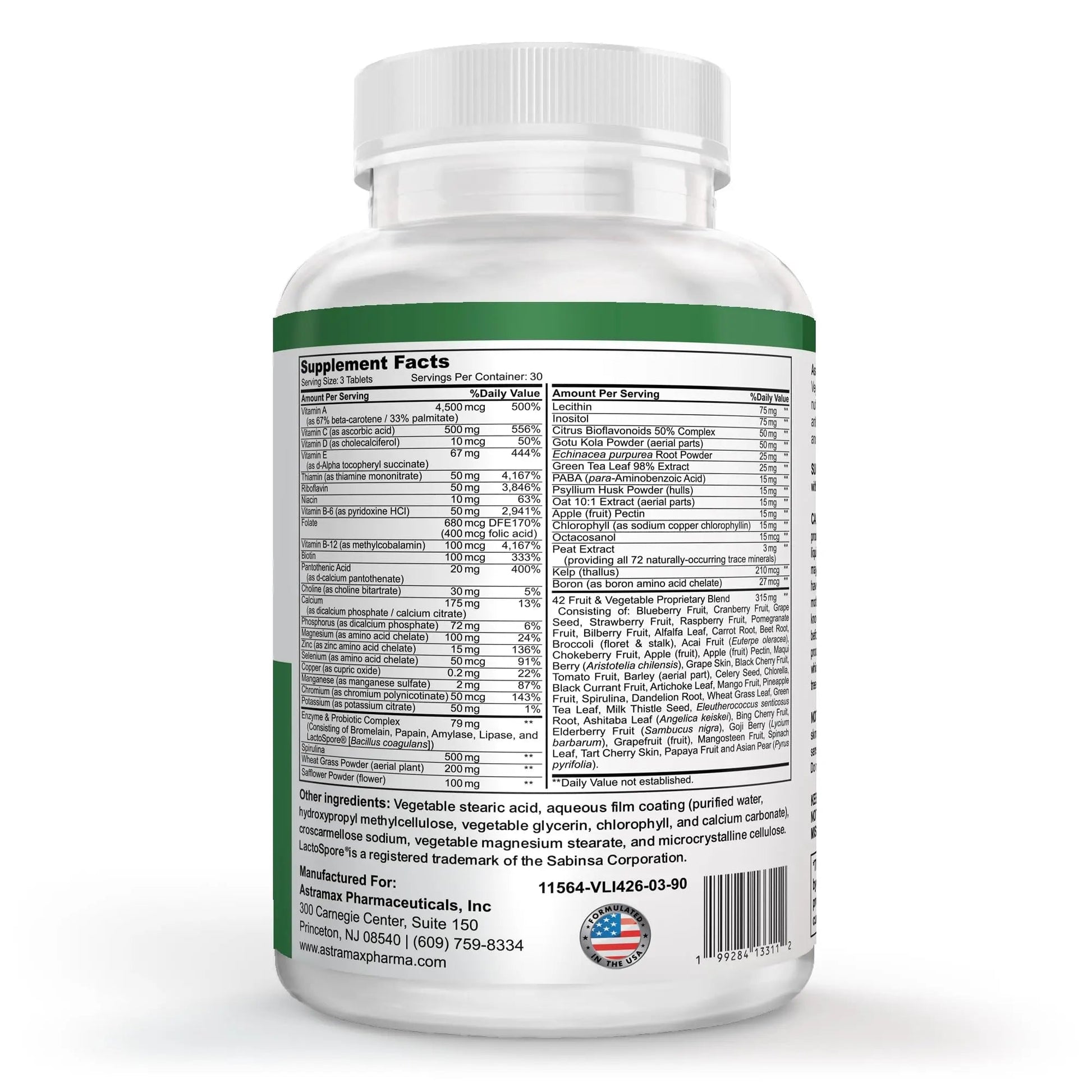 Astramax Advanced Vegan Multivitamin | Whole Food-Based Vitamin & Mineral Complex with 26 Nutrients, B12, D3, Probiotics & 42 Superfoods | Astramax buy australia supplements