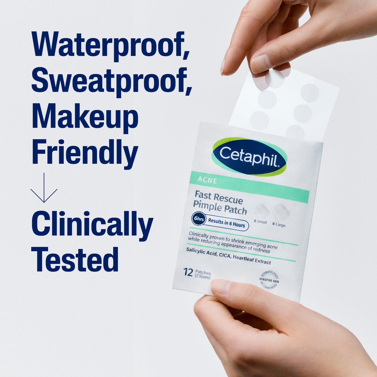Cetaphil Acne Patches Salicylic Acid & CICA, Sensitive Skin Care, 24ct Cetaphil
