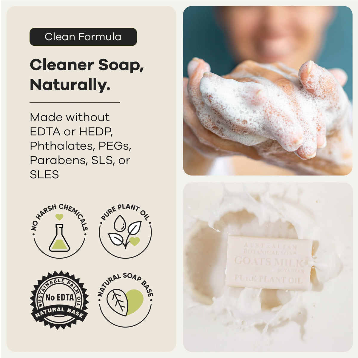 Australian Botanical Soap 6.6 OZ, Pack of 8, Goat Milk Soap Bars with Soya Bean Oil, Enriched with Organic Shea Butter, Suitable for All Skin Types, Packaging May Vary Australian Botanical Soap
