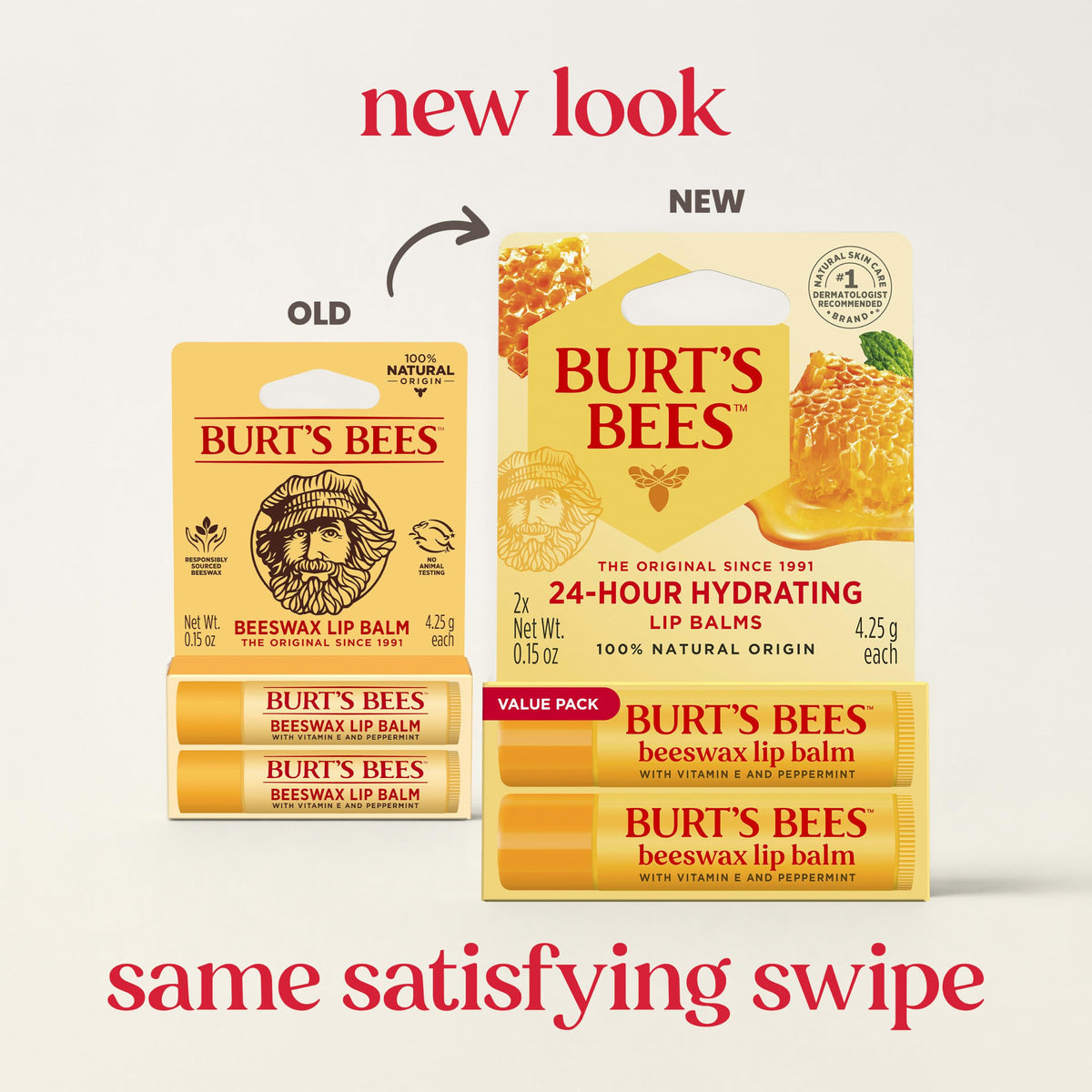 Burt's Bees Lip Balm, Original Beeswax, 0.15 oz., 2 Tubes Burt's Bees