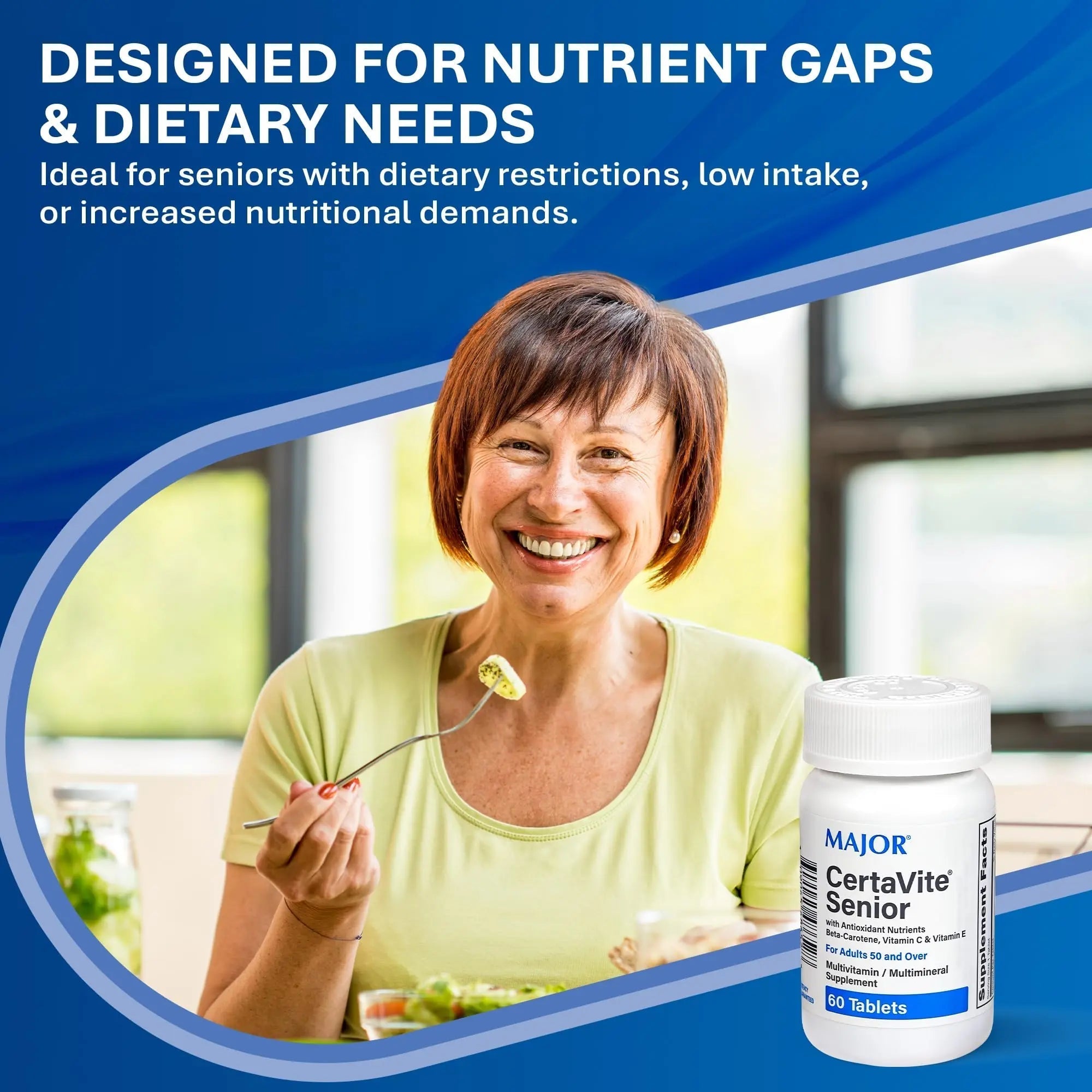 MAJOR CertaVite Senior Multivitamin with Antioxidants – Multivitamin for Women and Men with Beta-Carotene, Iron MAJOR buy australia supplements