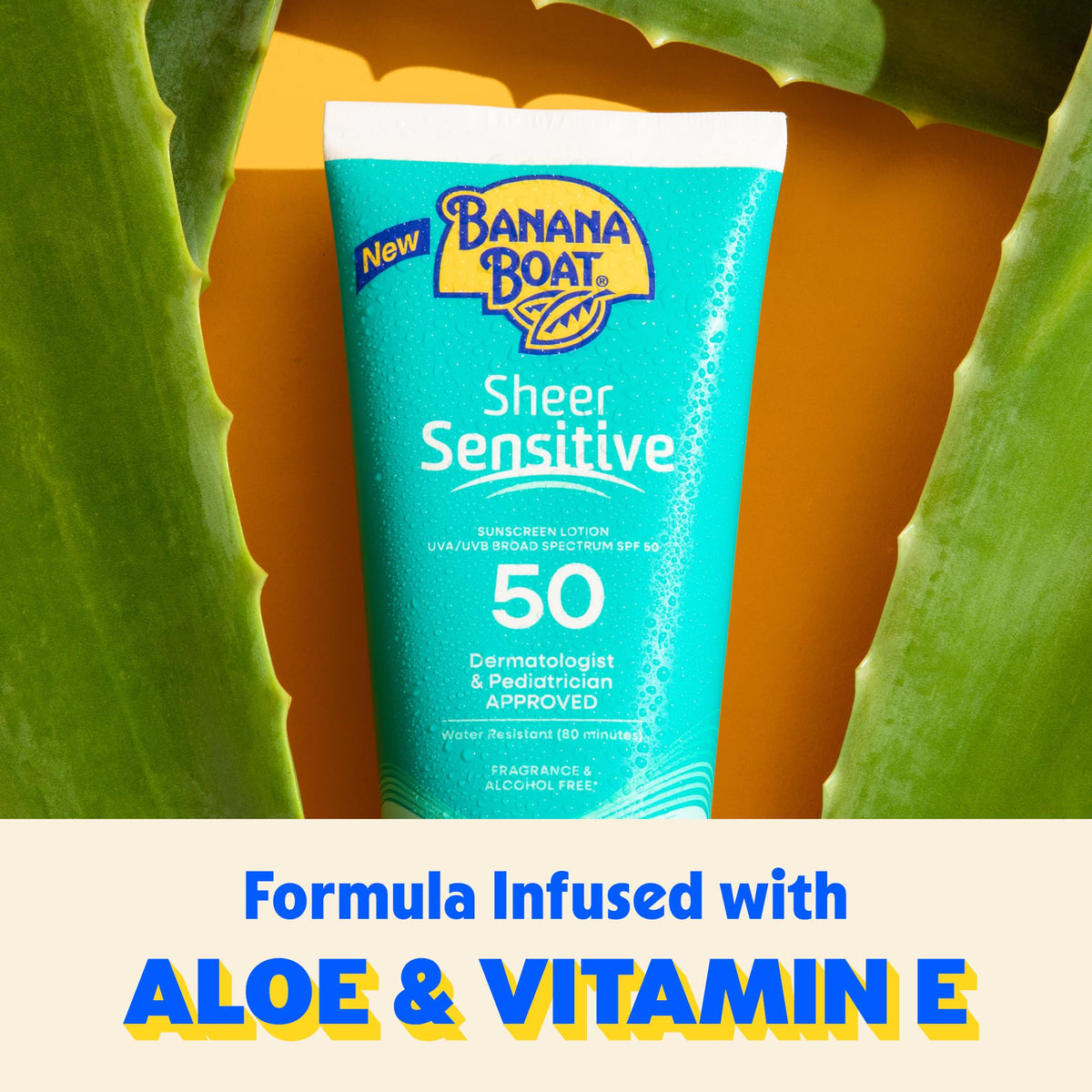 Banana Boat Sheer Sensitive Sunscreen Lotion SPF 50, 6 Fl Oz Banana Boat
