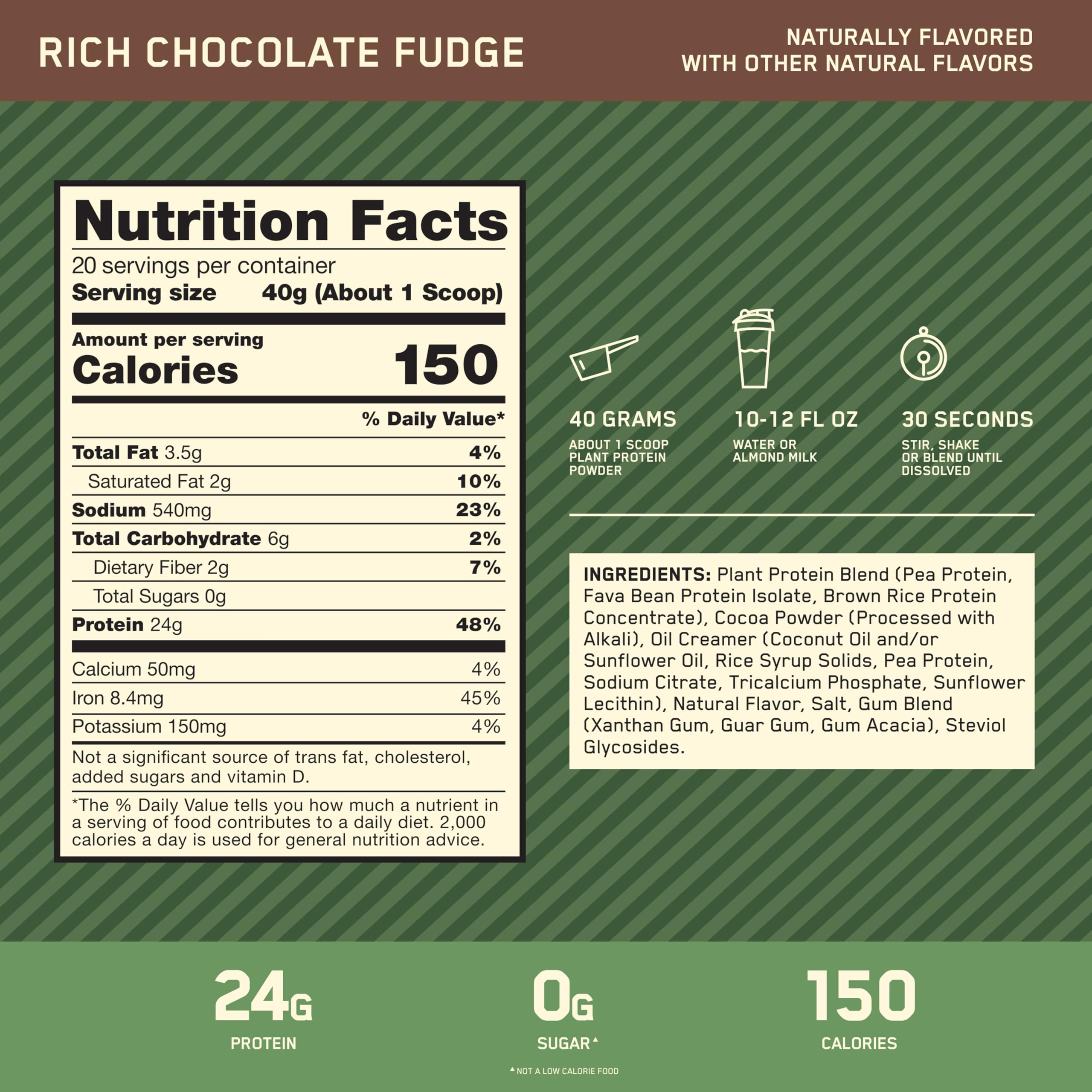 Optimum Nutrition Gold Standard 100% Plant Based Protein Powder, Gluten Free, Vegan Protein for Muscle Support and Recovery with Amino Acids - Rich Chocolate Fudge, 20 Servings (Packaging May Vary) Optimum Nutrition buy australia supplements
