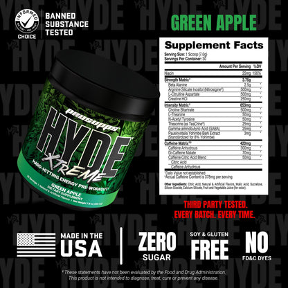 ProSupps Mr. Hyde Xtreme Pre Workout Powder with Creatine, Beta Alanine & Caffeine – Extreme Energy, Pumps, Focus & Performance - Fitness & Gym Supplements for Men & Women (Watermelon, 30 Servings)