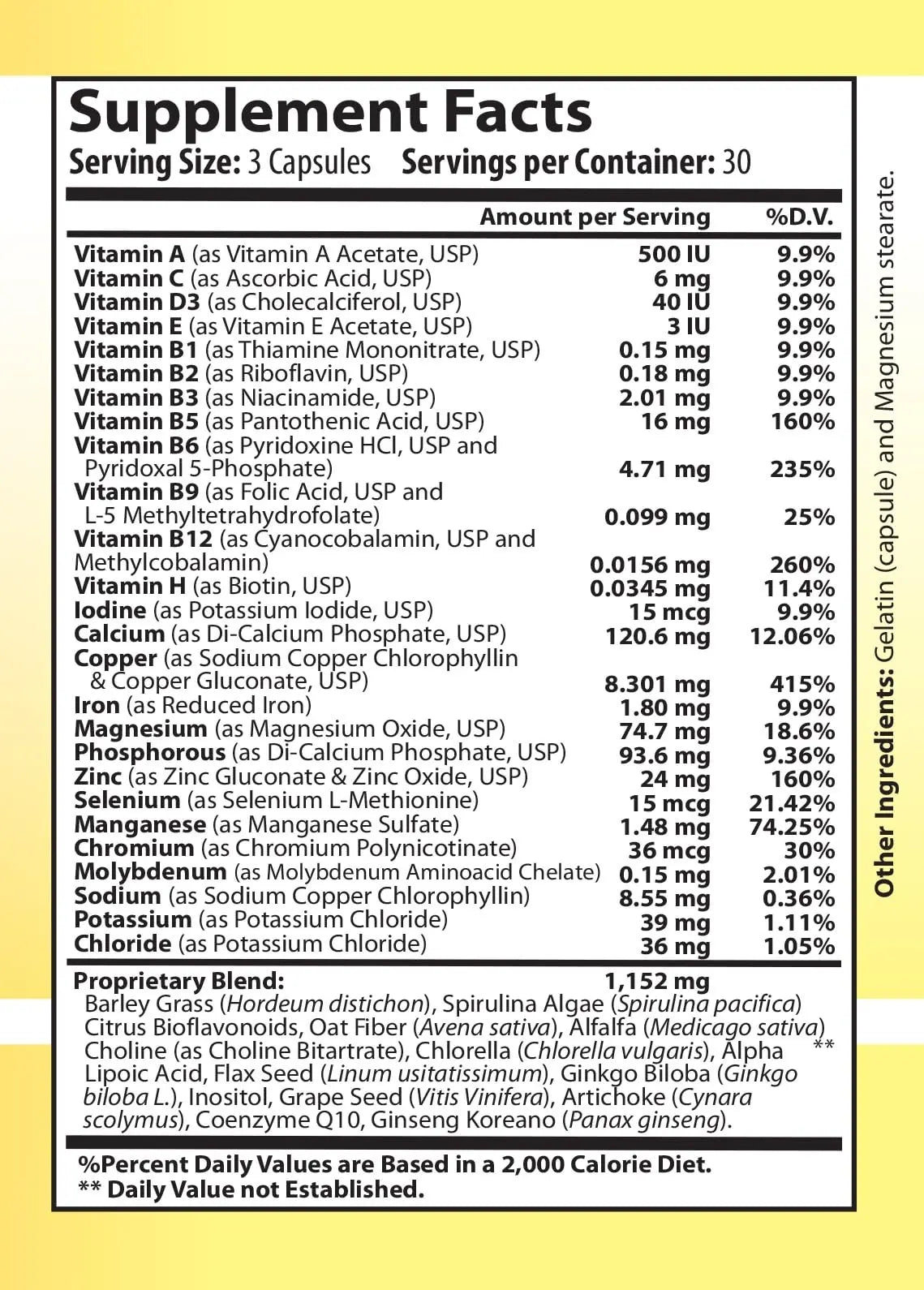 Vitamin Complex Multivitamins and Multiminerals - 12 Vitamins and 14 Minerals, Vitamin A C D3 E B1 B2 B3 B5 B6 B9 B12 H and Minerals Main Products buy australia supplements
